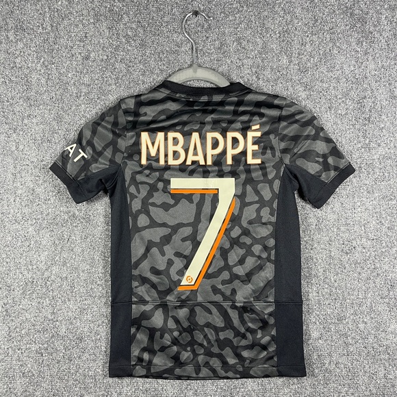 Kylian Mbappe 7 Nike PSG x Paris Saint Germain Third Kit Soccer Jersey Youth XS - Picture 2 of 9